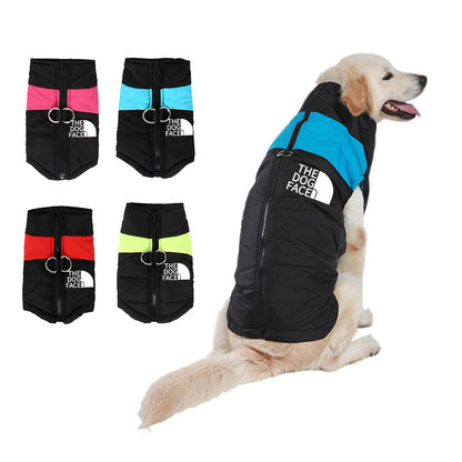 Waterproof Dog Clothes Pet Coat Winter Warm Vest Thickened Zipper Jacket Dog Clothes Small Medium Large Dogs