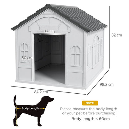 PawHut Weather-Resistant Dog House, Puppy Shelter for Large Dogs